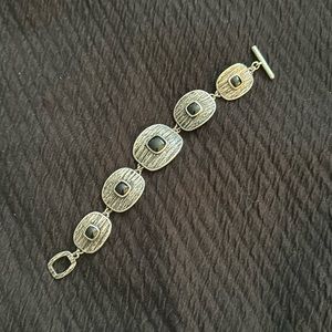 Lia Sophia bracelet, silver and black.